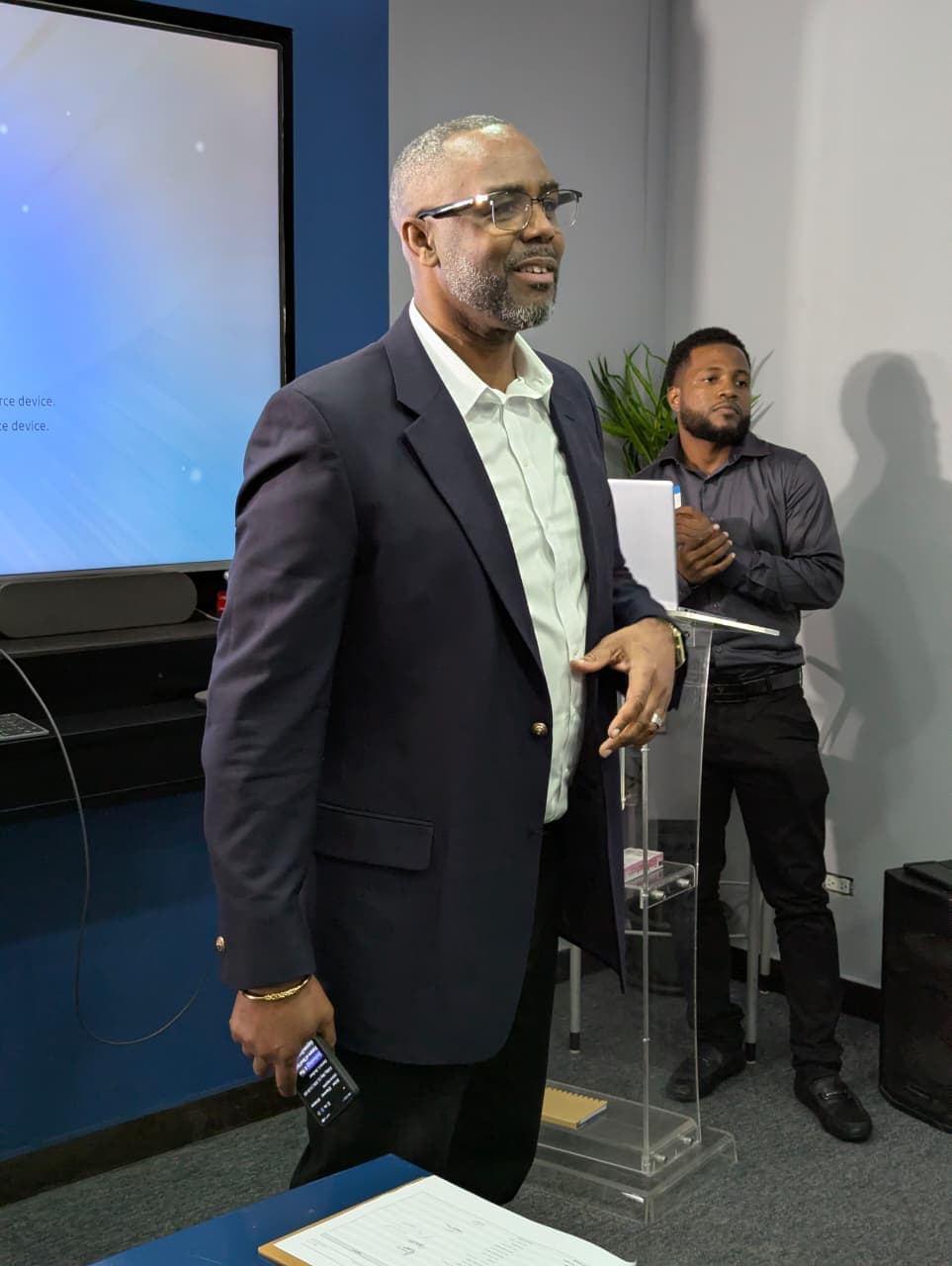 Darren L. Buckner speaking at Real Estate Forward: Guyana 2026 & Beyond in Georgetown, Guyana